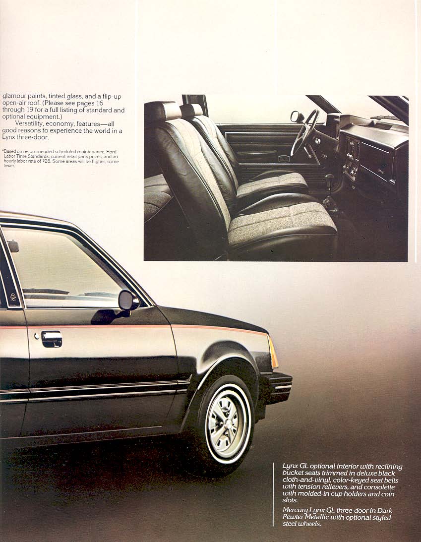 1982 Mercury Lynx Brochure Page 15